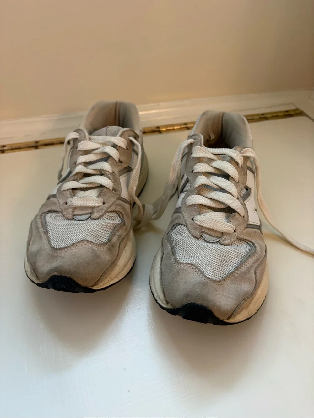 New Balance white and gray sneakers